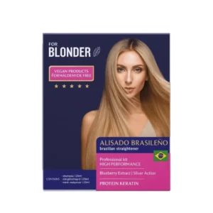 Vegan Lizz Kit lissage Protein Blue Pour Blondes 3x120ml